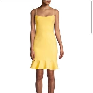 BRAND NEW Likely Banks Flounced Hem Slip Dress in Snapdragon (yellow) Size 0